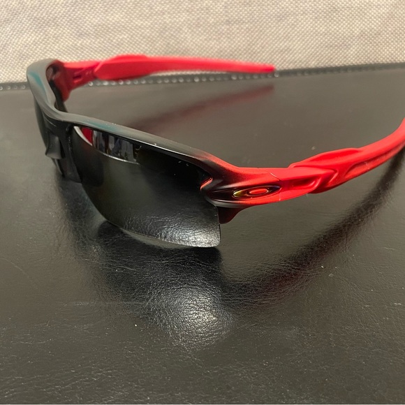Oakley Black and Red Sport Prizm Sunglasses - Picture 3 of 5